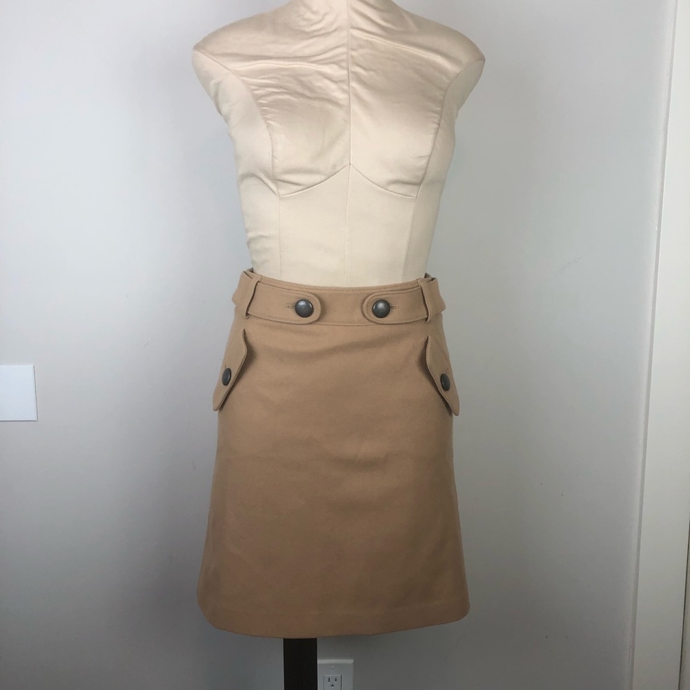 Club Monaco Camel Wool Blend Skirt 0